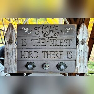 More Details And Pics Coming Soon!!Handmade Rustic Gray Wall Decor Sign